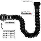 Sifão Sanfonado Universal 61cm Preto | Astra | Kit C/ 3 Un